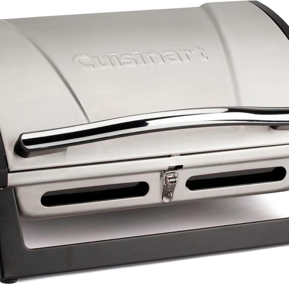 Cuisinart Gas Grill with Locking Lid, Portable, 8,000 BTU, 10 lbs.